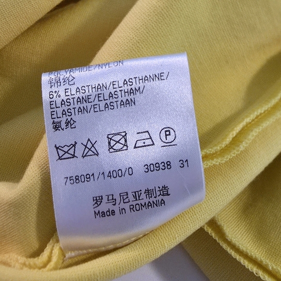 Luisa Cerano Yellow Midi Dress β Elegant Stretch Knit, Size US 4 - Picture 6 of 8